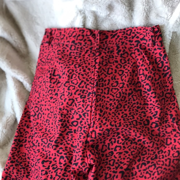 Red Cheetah Pants - Picture 3 of 3